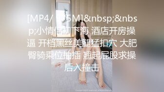 [MP4/ 975M]&nbsp;&nbsp;小情侣初下海 酒店开房操逼 开档黑丝美腿猛扣穴 大肥臀骑乘位抽插 翘起屁股求操后入撞击