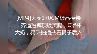 [MP4]大圈170CM极品模特，齐逼短裤顶级美腿，C罩杯大奶，骑乘抽插扶着椅子后入