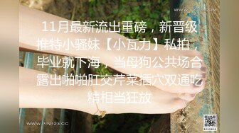 11月最新流出重磅，新晋级推特小骚妹【小瓦力】私拍，毕业就下海，当母狗公共场合露出啪啪肛交芹菜插穴双通吃精相当狂放